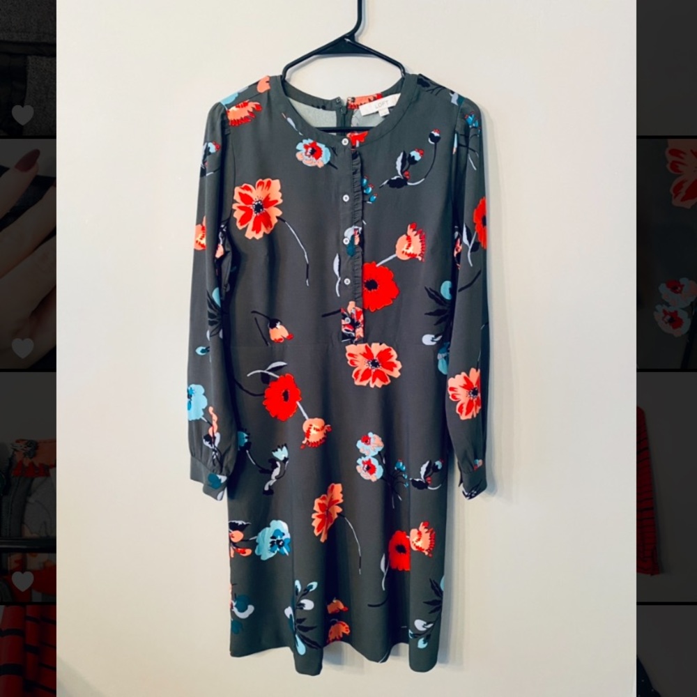 Ann Taylor LOFT Long sleeve floral dress